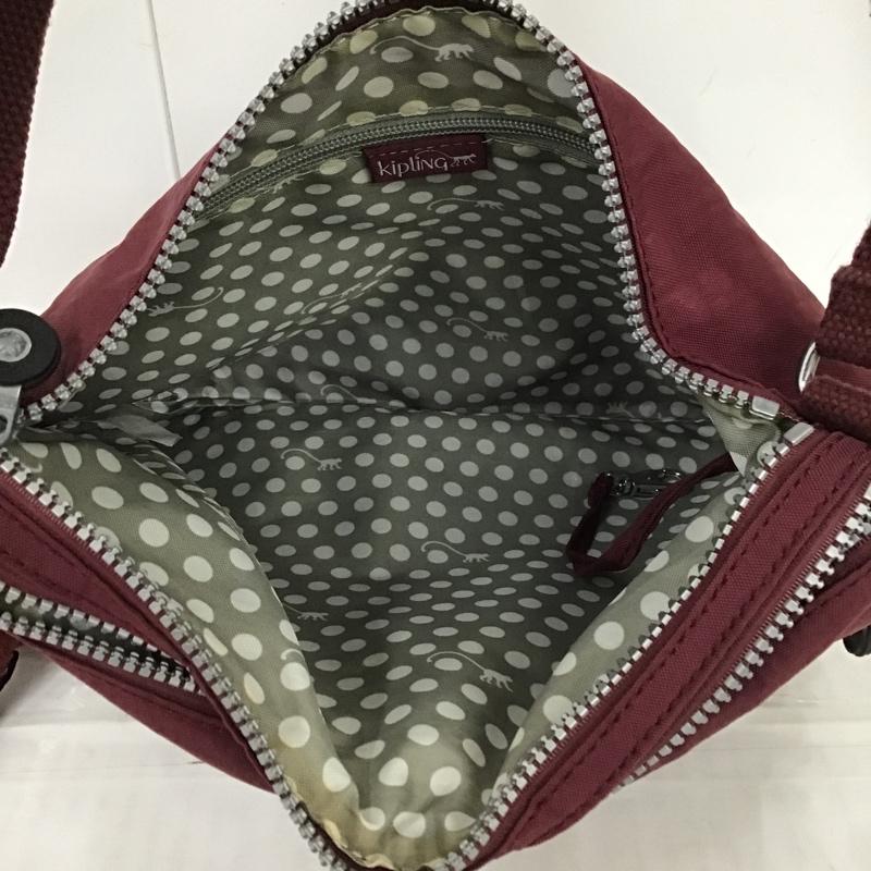 キプリング kipling ショルダーバッグ ショルダーバッグ K13335-613 ゴリラチャーム キーホルダー ロゴ、文字 えんじ / ワインレッド / レディース USED 古着 中古 10097642