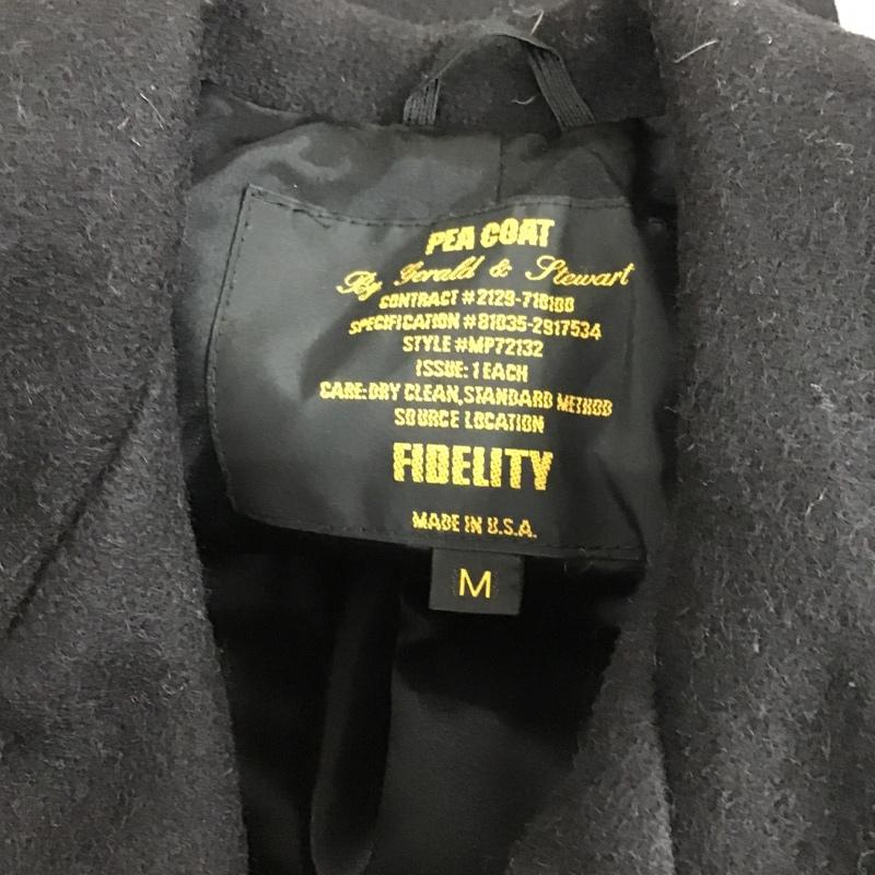 フェデリティー FIDELITY コート ピーコート 2123-710100 Pコート ウール M 無地 黒 / ブラック / メンズ USED 古着 中古 10097662