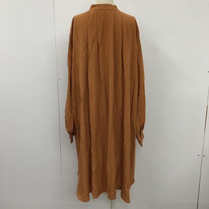 ローリーズファーム LOWRYS FARM シャツ、ブラウス 長袖 LF621017AD バンドカラー ロングシャツ FREE 無地 橙 / オレンジ / レディース USED 古着 中古 10097677