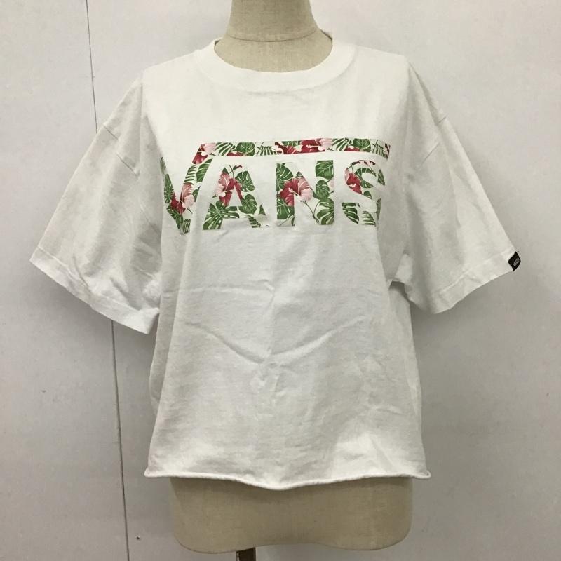 バンズ VANS Tシャツ 半袖 VA18HS-GT50MS ハイビスカス FREE ロゴ、文字 白 / ホワイト / レディース USED 古着 中古 10097728