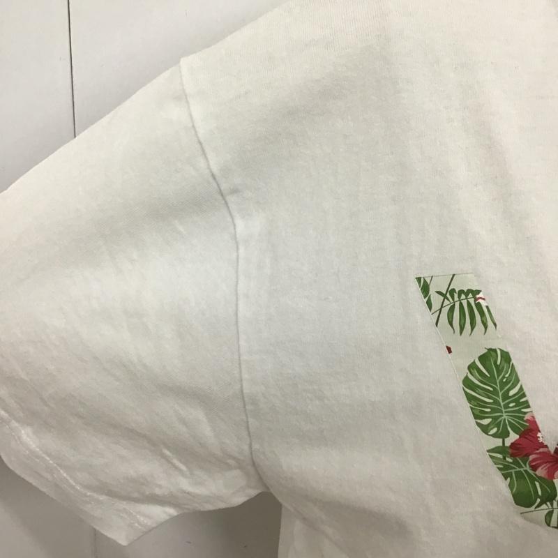 バンズ VANS Tシャツ 半袖 VA18HS-GT50MS ハイビスカス FREE ロゴ、文字 白 / ホワイト / レディース USED 古着 中古 10097728
