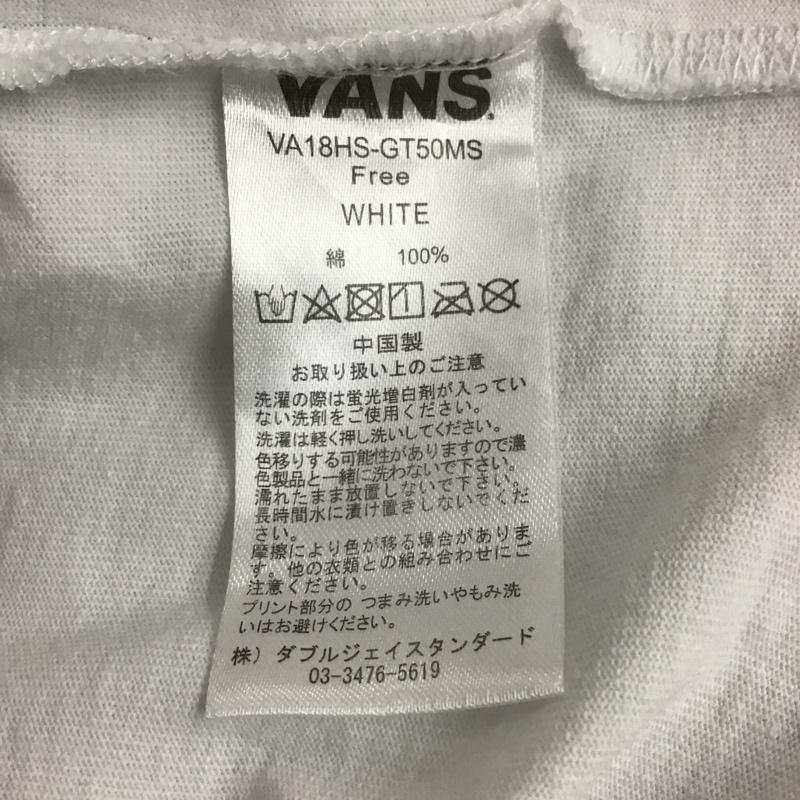 バンズ VANS Tシャツ 半袖 VA18HS-GT50MS ハイビスカス FREE ロゴ、文字 白 / ホワイト / レディース USED 古着 中古 10097728