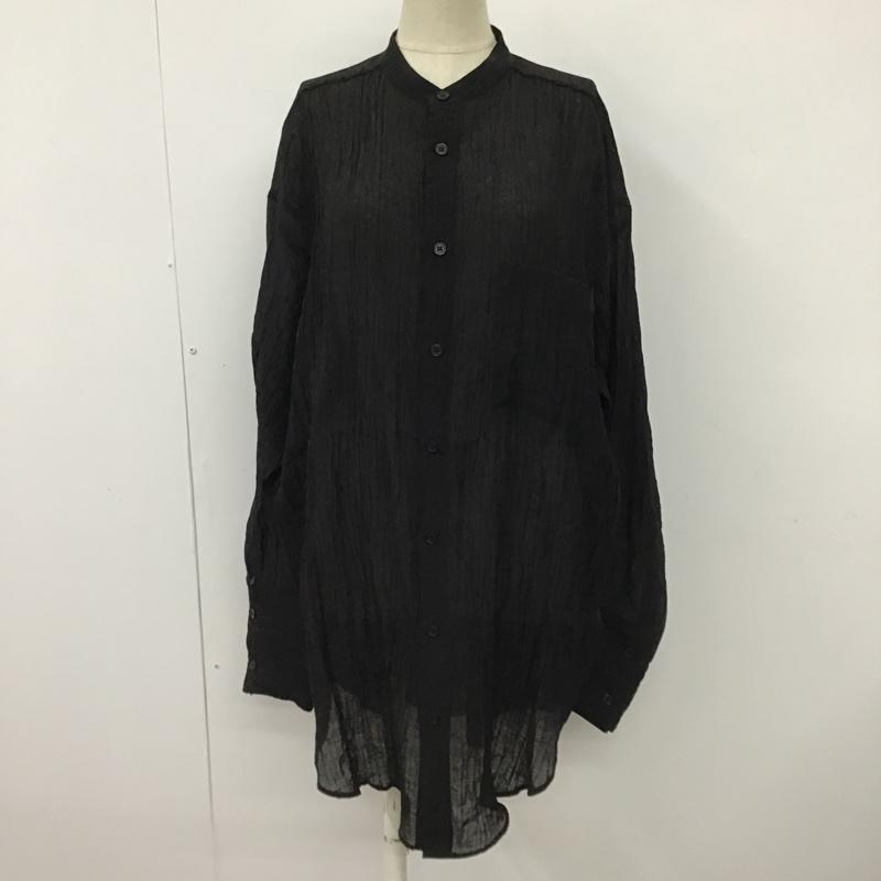 フリークスストア FREAK'S STORE シャツ、ブラウス 長袖 212-3044 バンドカラー シアー FREE 無地 黒 / ブラック / レディース USED 古着 中古 10097732