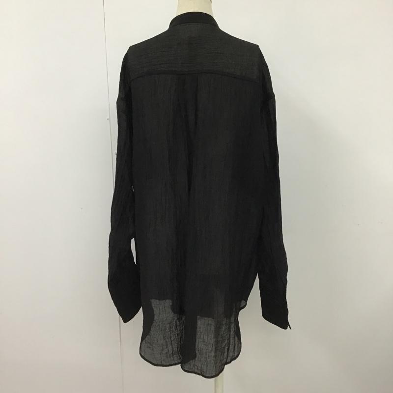 フリークスストア FREAK'S STORE シャツ、ブラウス 長袖 212-3044 バンドカラー シアー FREE 無地 黒 / ブラック / レディース USED 古着 中古 10097732