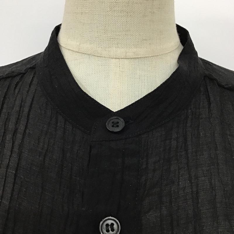 フリークスストア FREAK'S STORE シャツ、ブラウス 長袖 212-3044 バンドカラー シアー FREE 無地 黒 / ブラック / レディース USED 古着 中古 10097732