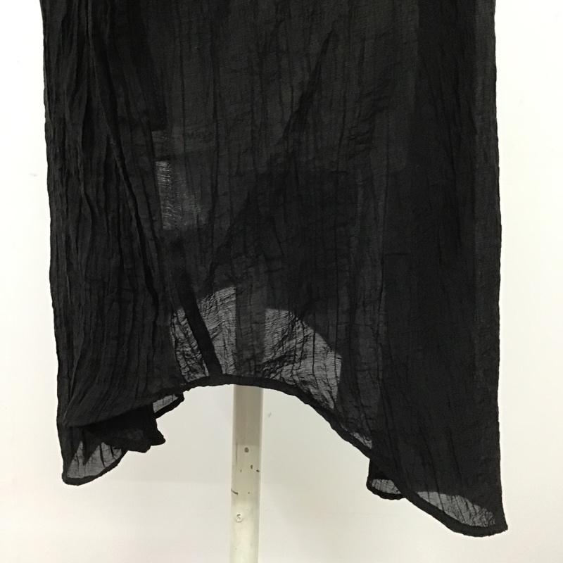 フリークスストア FREAK'S STORE シャツ、ブラウス 長袖 212-3044 バンドカラー シアー FREE 無地 黒 / ブラック / レディース USED 古着 中古 10097732