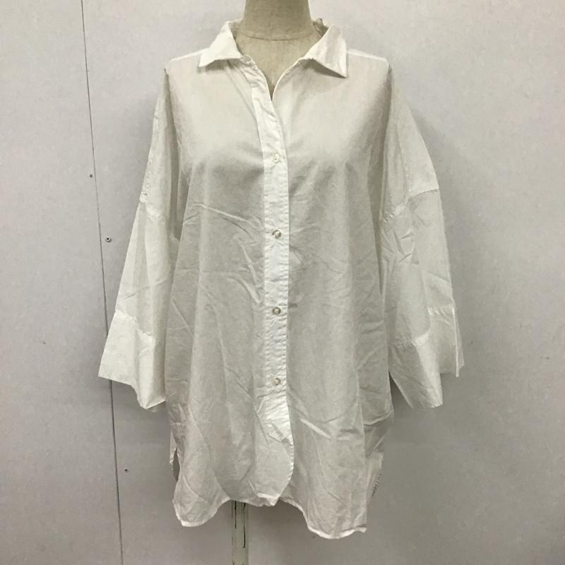 ニコアンド niko and... シャツ、ブラウス 半袖 S202DA01AD マーセBIGショートシャツ M 無地 白 / ホワイト / レディース USED 古着 中古 10097736
