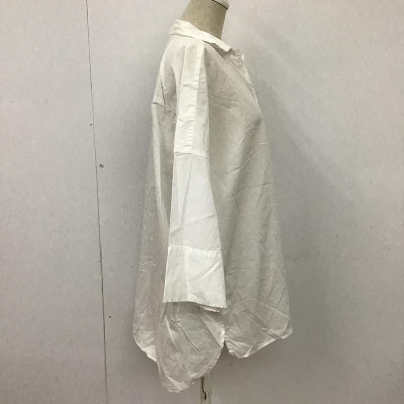 ニコアンド niko and... シャツ、ブラウス 半袖 S202DA01AD マーセBIGショートシャツ M 無地 白 / ホワイト / レディース USED 古着 中古 10097736