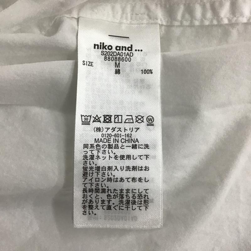 ニコアンド niko and... シャツ、ブラウス 半袖 S202DA01AD マーセBIGショートシャツ M 無地 白 / ホワイト / レディース USED 古着 中古 10097736