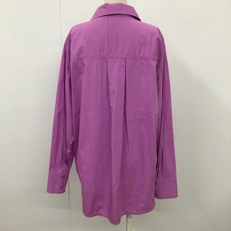 ザラ ZARA シャツ、ブラウス 長袖 8667 730 668 ポプリン M 無地 紫 / パープル / レディース USED 古着 中古 10097737