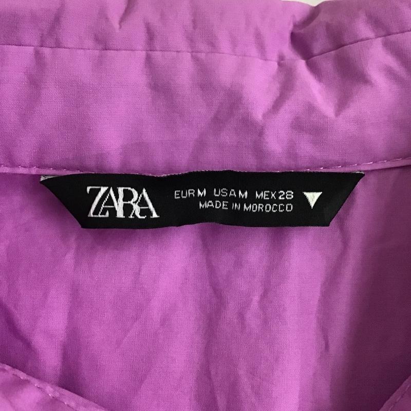 ザラ ZARA シャツ、ブラウス 長袖 8667 730 668 ポプリン M 無地 紫 / パープル / レディース USED 古着 中古 10097737