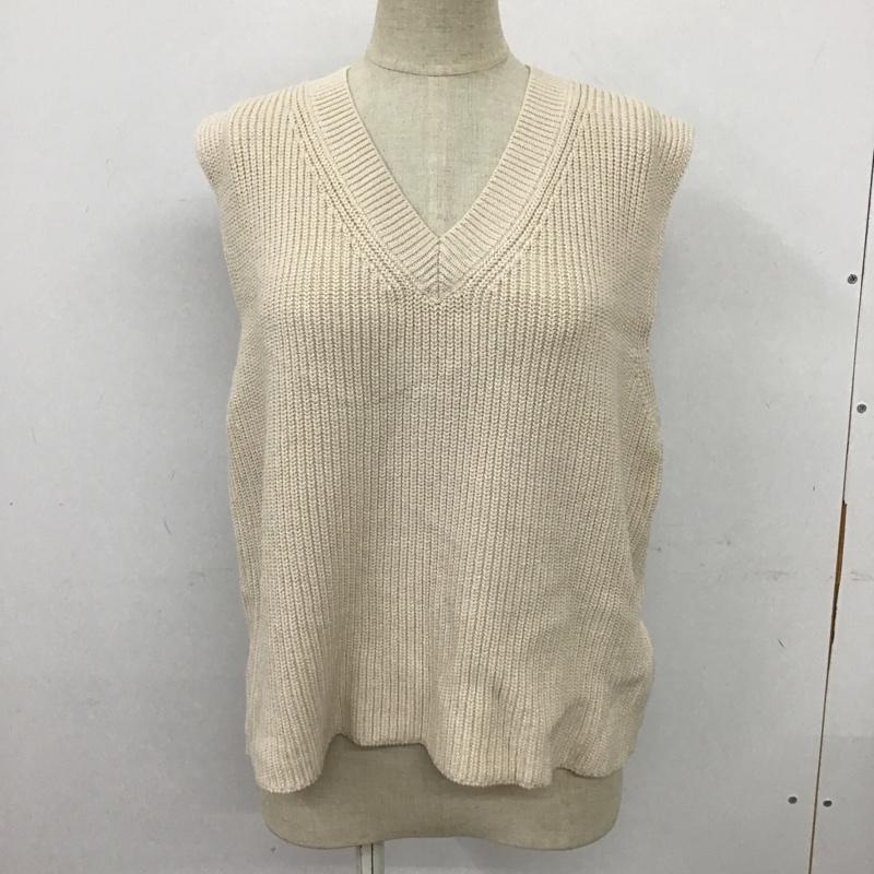 ザラ ZARA ベスト ベスト 3519 006 806 Vネック M 無地 アイボリー / アイボリー / レディース USED 古着 中古 10097746