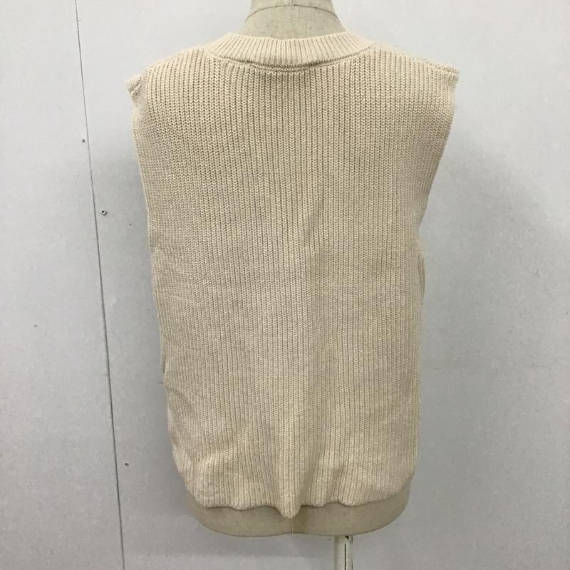 ザラ ZARA ベスト ベスト 3519 006 806 Vネック M 無地 アイボリー / アイボリー / レディース USED 古着 中古 10097746
