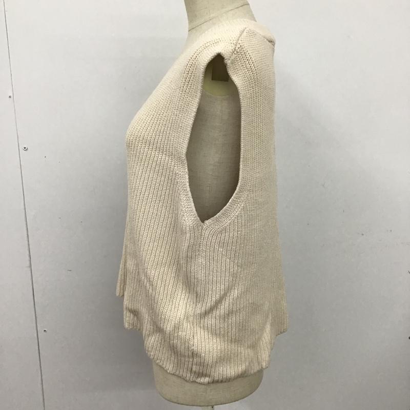 ザラ ZARA ベスト ベスト 3519 006 806 Vネック M 無地 アイボリー / アイボリー / レディース USED 古着 中古 10097746