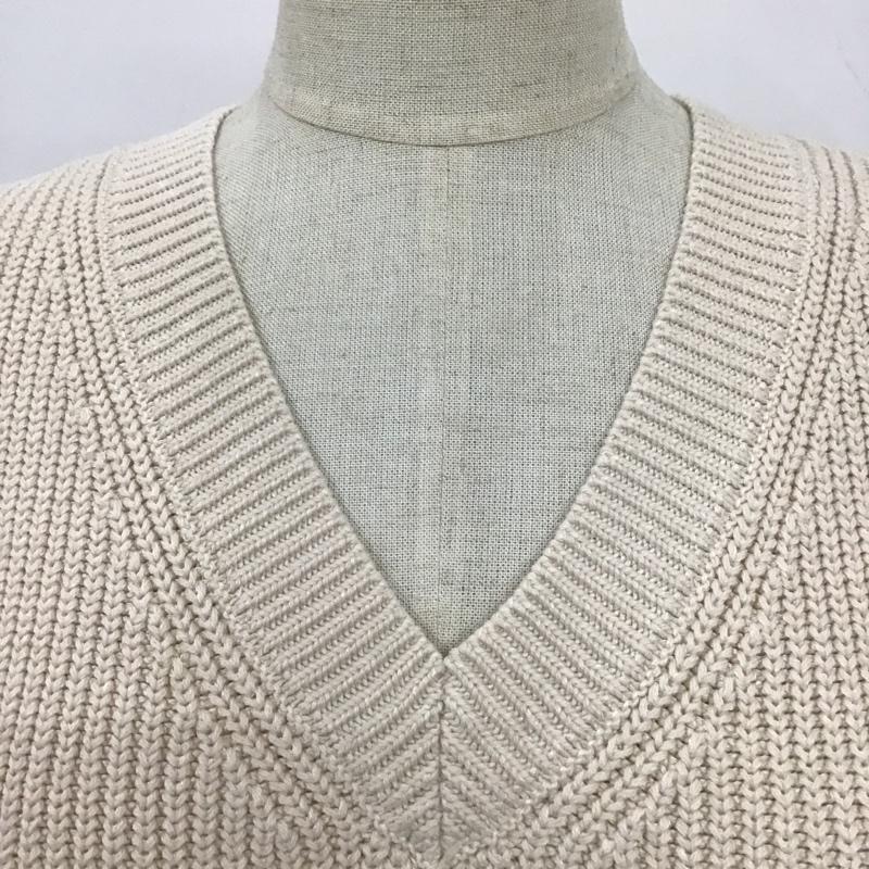 ザラ ZARA ベスト ベスト 3519 006 806 Vネック M 無地 アイボリー / アイボリー / レディース USED 古着 中古 10097746