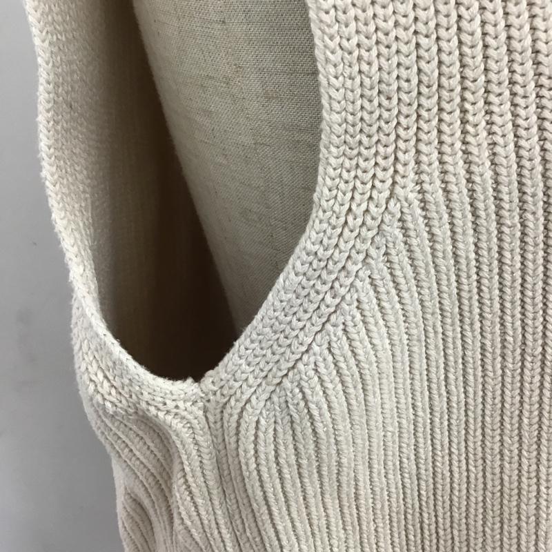 ザラ ZARA ベスト ベスト 3519 006 806 Vネック M 無地 アイボリー / アイボリー / レディース USED 古着 中古 10097746