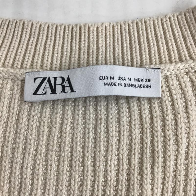 ザラ ZARA ベスト ベスト 3519 006 806 Vネック M 無地 アイボリー / アイボリー / レディース USED 古着 中古 10097746