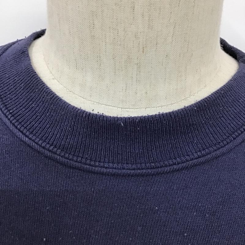 古着 USED トレーナー 長袖 長袖スウェット 長袖トレーナー リブカットソー 長袖カットソー 刺繍トレーナー L 刺繍 紺 / ネイビー / メンズ USED 古着 中古 10097776