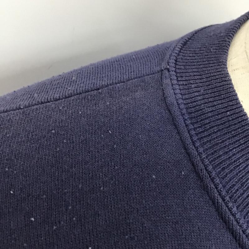 古着 USED トレーナー 長袖 長袖スウェット 長袖トレーナー リブカットソー 長袖カットソー 刺繍トレーナー L 刺繍 紺 / ネイビー / メンズ USED 古着 中古 10097776