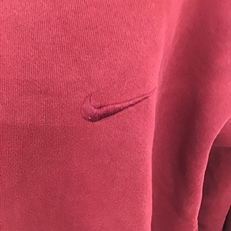 ナイキ NIKE トレーナー 長袖 長袖スウェット 長袖トレーナー リブカットソー 長袖カットソー プリントトレーナー スポーツウェア XL ロゴ、文字 えんじ / ワインレッド / メンズ USED 古着 中古 10097779