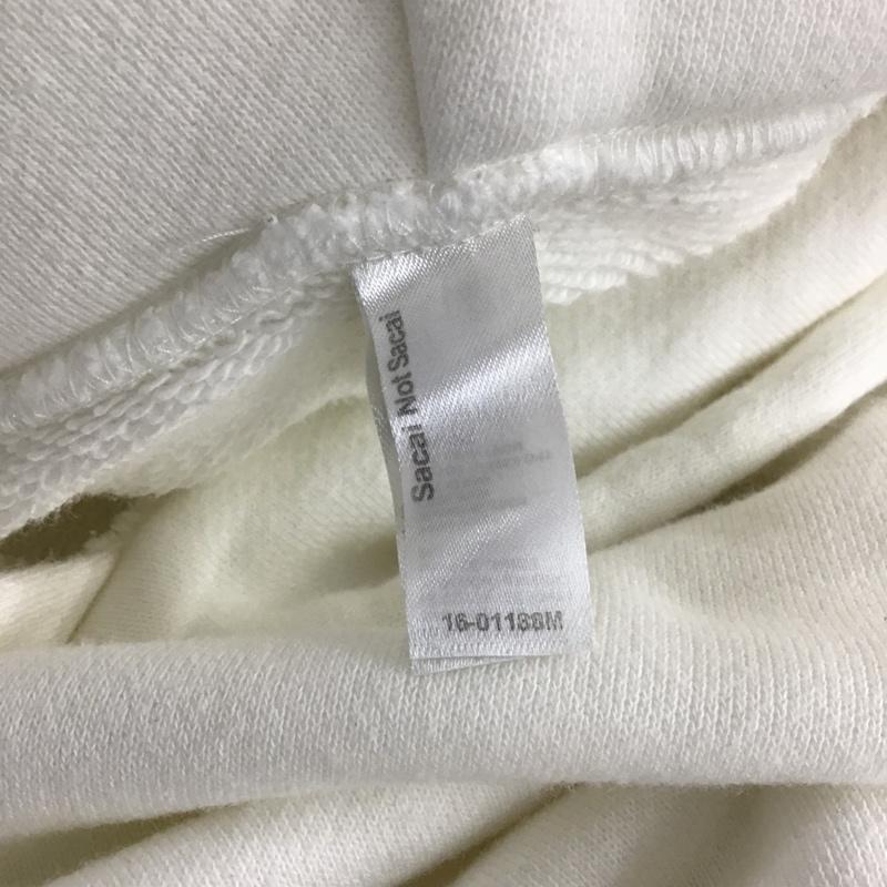 フラグメント FRAGMENT パーカー 長袖 16-01188M sacai ×FRAGMENT DESIGN NOTsacaiプルオーバーパーカー コラボ 長袖パーカー スウェット 2 ロゴ、文字 白 / ホワイト / メンズ USED 古着 中古 10097783