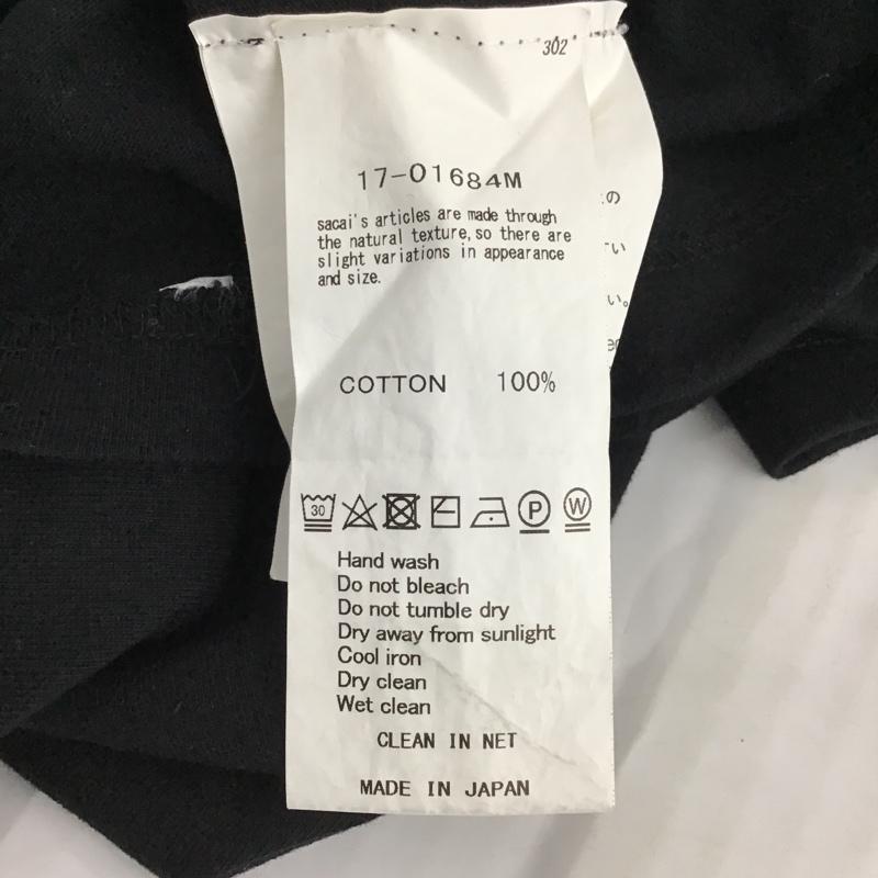 フラグメント FRAGMENT Tシャツ 半袖 17-01684M Sacai×FragmentPEACE(NOT PEACE)S/STEE 半袖カットソー プリントTシャツ 1 ロゴ、文字 黒 / ブラック / メンズ USED 古着 中古 10097785