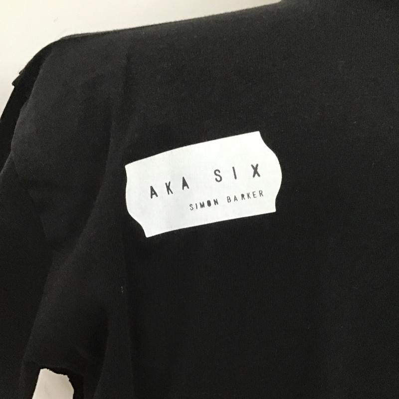 エーケーエーシックス AKA SIX Tシャツ 半袖 半袖カットソー プリントTシャツ クルーネックカットソー M ロゴ、文字 黒 / ブラック / メンズ USED 古着 中古 10097792