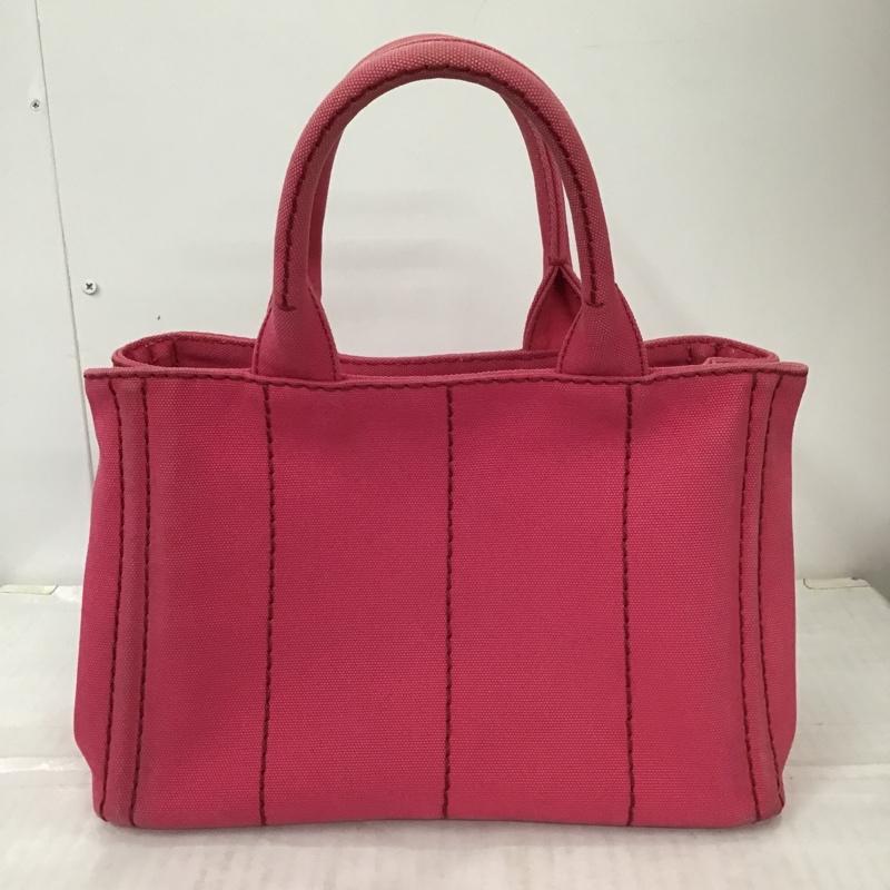 プラダ PRADA トートバッグ トートバッグ キャンバス ロゴ、文字 桃 / ピンク / レディース USED 古着 中古 10097805