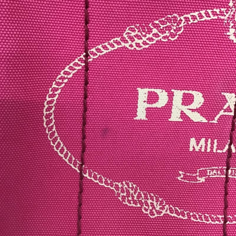 プラダ PRADA トートバッグ トートバッグ キャンバス ロゴ、文字 桃 / ピンク / レディース USED 古着 中古 10097805