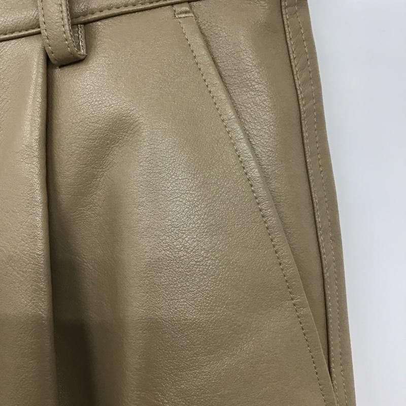 スタイルミキサー STYLEMIXER ボトムス ボトムス 500ES131-2790 フェイクレザータックパンツ M 無地 ベージュ / ベージュ / レディース USED 古着 中古 10097814