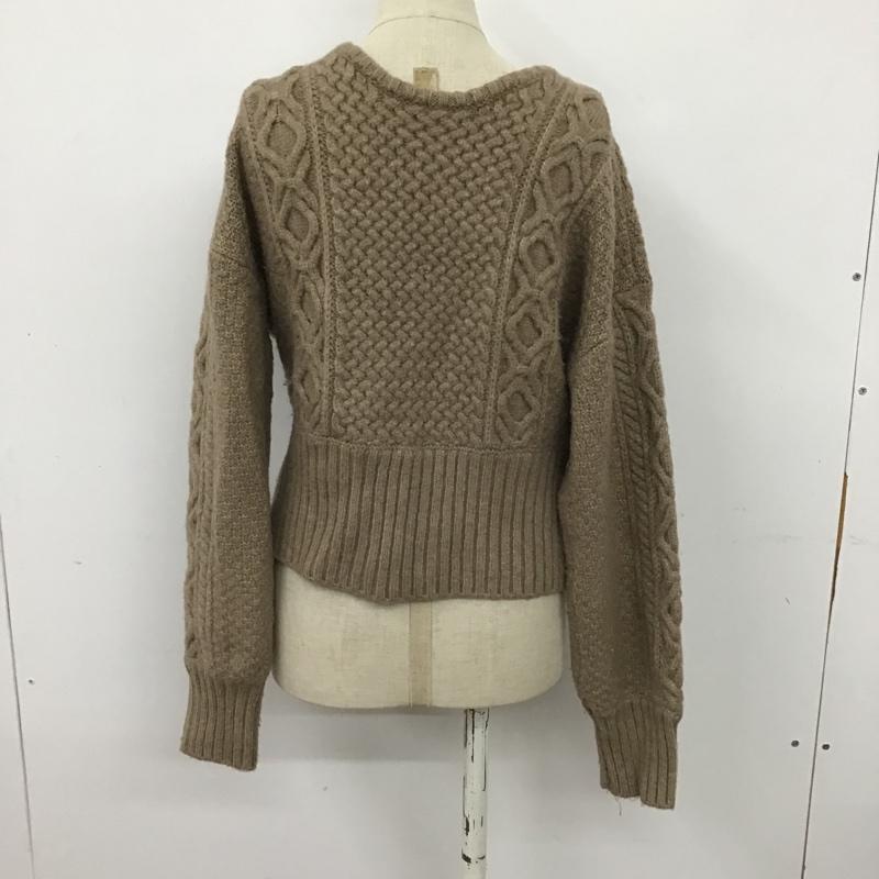 フリークスストア FREAK'S STORE ニット、セーター 長袖 193-3326A アラン編カシュクールニット 前後着 2WAY FREE  ベージュ / ベージュ /  レディース USED 古着 中古 10097819