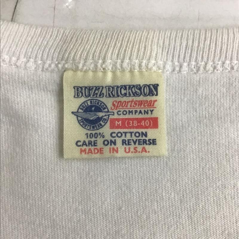 バズリクソンズ Buzz Rickson's Tシャツ 半袖 半袖カットソー プリントTシャツ クルーネックカットソー M プリント 白 / ホワイト / メンズ USED 古着 中古 10097861