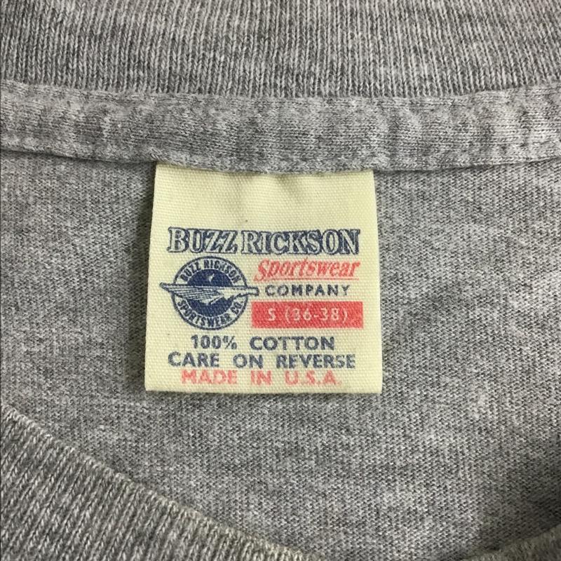 バズリクソンズ Buzz Rickson's Tシャツ 半袖 半袖カットソー プリントTシャツ クルーネックカットソー S ロゴ、文字 灰 / グレー / メンズ USED 古着 中古 10097862