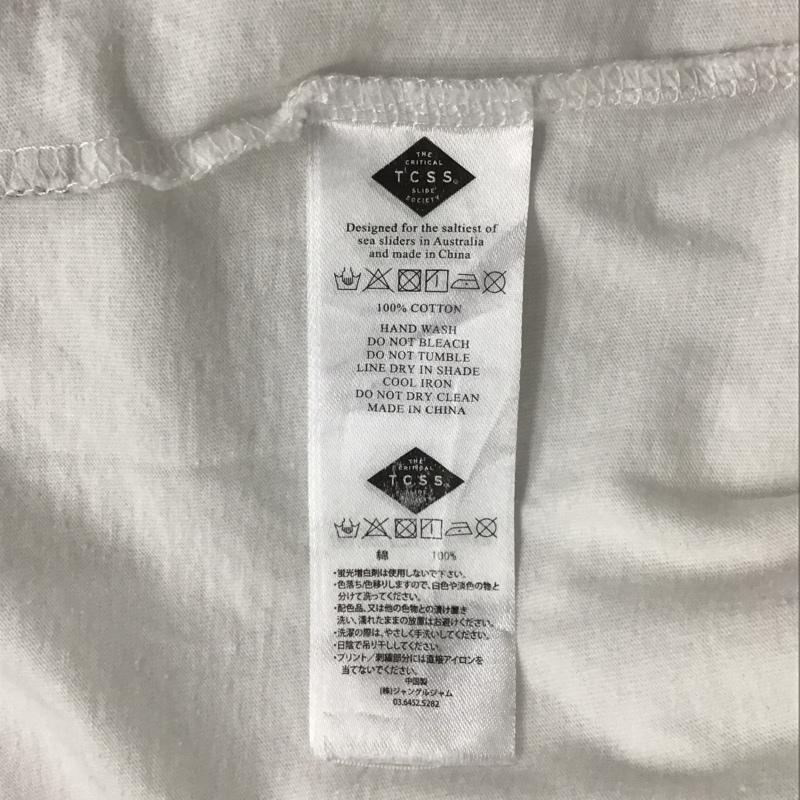 ティーシーエスエス TCSS Tシャツ 半袖 半袖カットソー プリントTシャツ クルーネックカットソー S ロゴ、文字 白 / ホワイト / メンズ USED 古着 中古 10097864