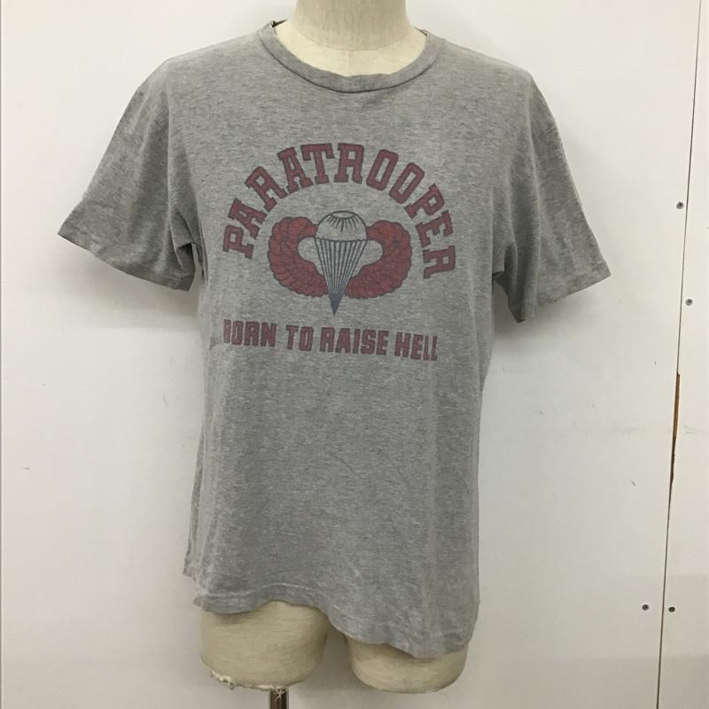 ダブルワークス DUBBLEWORKS Tシャツ 半袖 半袖カットソー プリントTシャツ クルーネックカットソー M プリント 灰 / グレー / メンズ USED 古着 中古 10097865