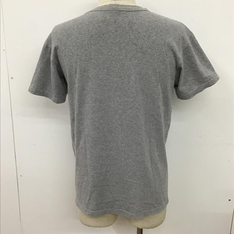 フラットヘッド FLATHEAD Tシャツ 半袖 半袖カットソー プリントTシャツ クルーネックカットソー 38 ロゴ、文字 灰 / グレー / メンズ USED 古着 中古 10097869