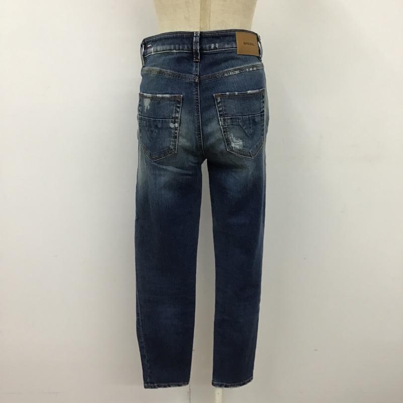 ディーゼル DIESEL パンツ デニム、ジーンズ クラッシュ W23 L32 ダメージ加工 青 / ブルー / レディース USED 古着 中古 10097873