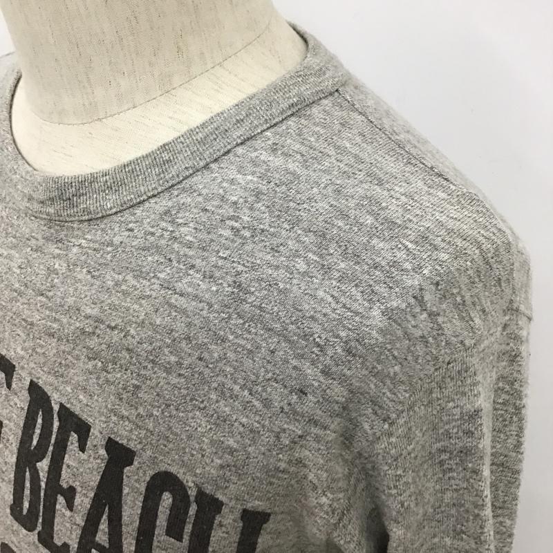 ウエアハウス WAREHOUSE カットソー 長袖 長袖カットソー プリントTシャツ クルーネックカットソー S ロゴ、文字 灰 / グレー / メンズ USED 古着 中古 10097874