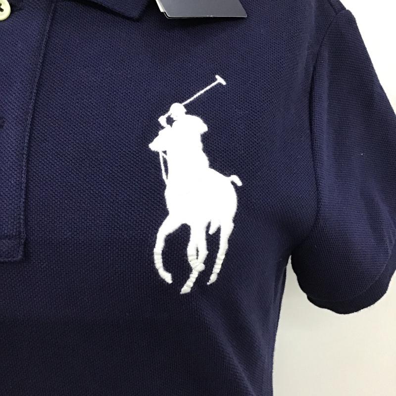 ポロラルフローレン POLO RALPH LAUREN ポロシャツ 半袖 211661697002 ビッグポニー タグ付き XS ワンポイント 紺 / ネイビー / レディース USED 古着 中古 10097880