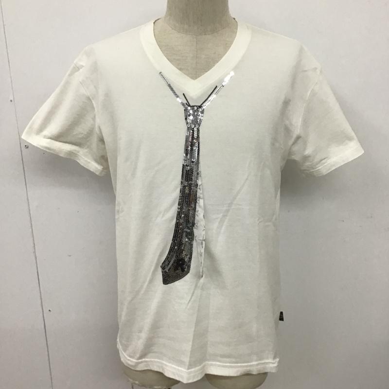 古着 USED Tシャツ 半袖 半袖カットソー プリントTシャツ クルーネックカットソー L 刺繍 白 / ホワイト / メンズ USED 古着 中古 10097881