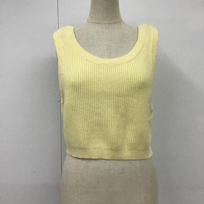 ザラ ZARA ベスト ベスト 3471 019 300 ニット S 無地 黄 / イエロー / レディース USED 古着 中古 10097893