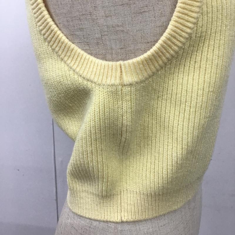 ザラ ZARA ベスト ベスト 3471 019 300 ニット S 無地 黄 / イエロー / レディース USED 古着 中古 10097893