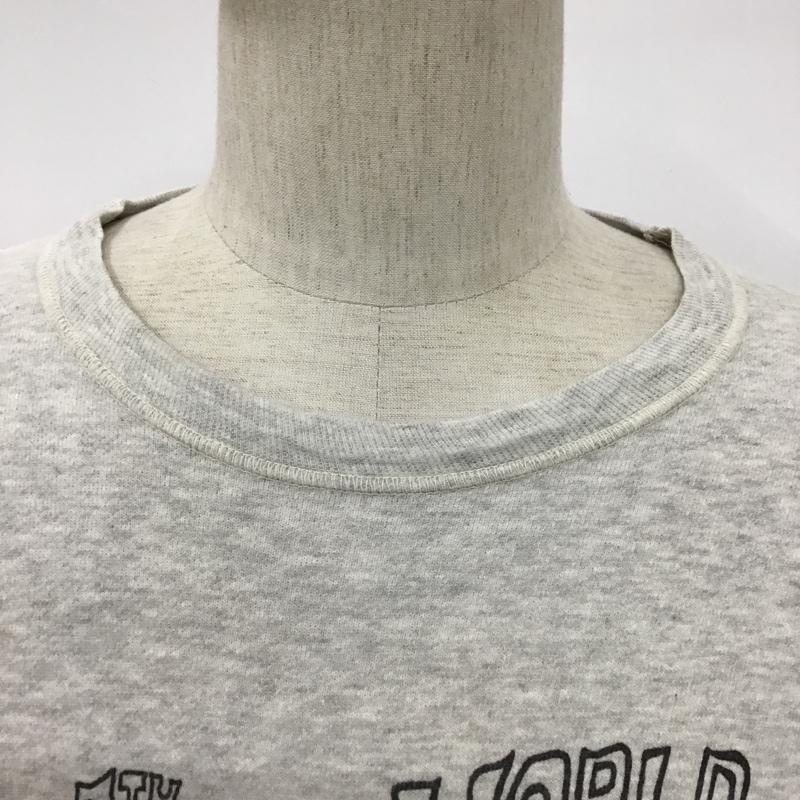ダブルワークス DUBBLEWORKS カットソー 半袖 スウェット M ロゴ、文字 灰 / グレー / メンズ USED 古着 中古 10097895