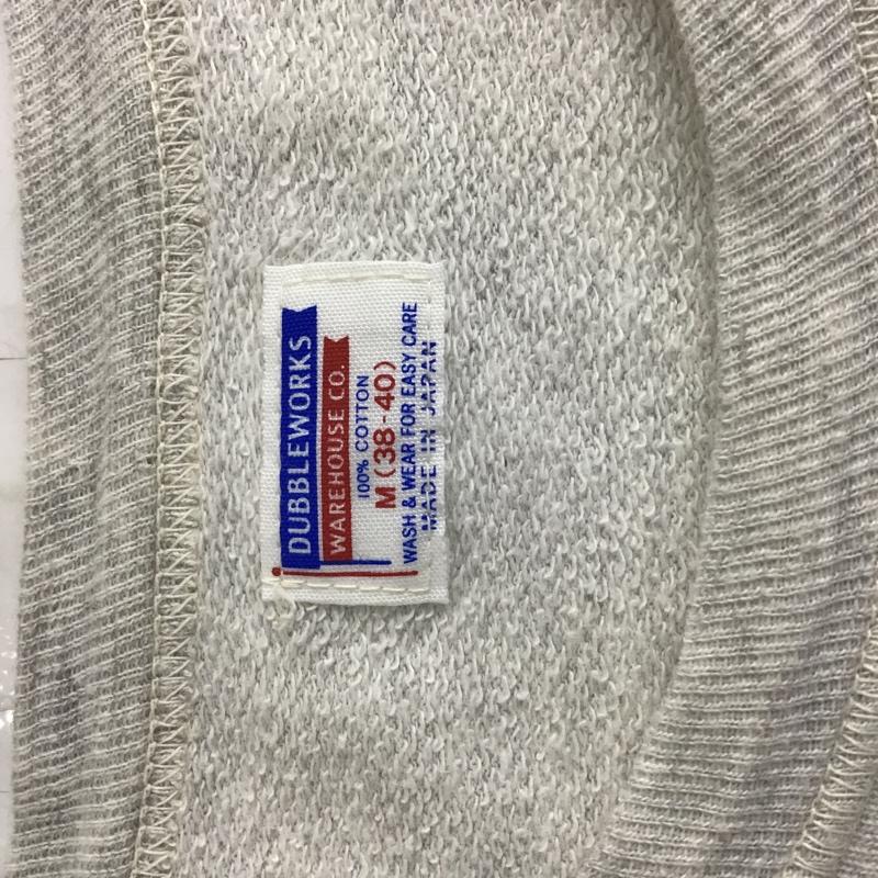 ダブルワークス DUBBLEWORKS カットソー 半袖 スウェット M ロゴ、文字 灰 / グレー / メンズ USED 古着 中古 10097895