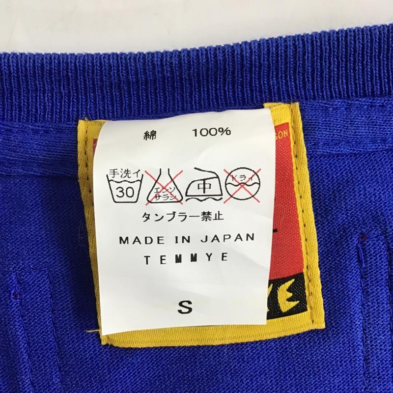 クリームソーダ CREAMSODA Tシャツ 半袖 TEMMYE クルーネック プリント S ロゴ、文字 青 / ブルー / メンズ USED 古着 中古 10097898