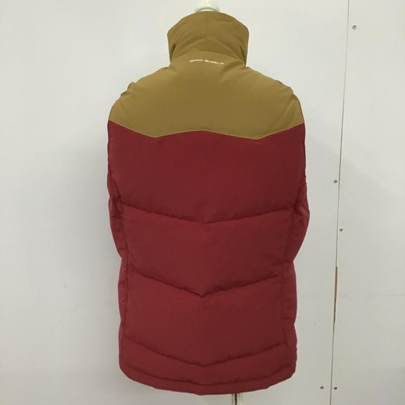 コロンビア Columbia ベスト ベスト 213 PL1992 ダウン フェザー M ロゴ、文字 ベージュ / ベージュ / X えんじ / ワインレッド / レディース USED 古着 中古 10097924