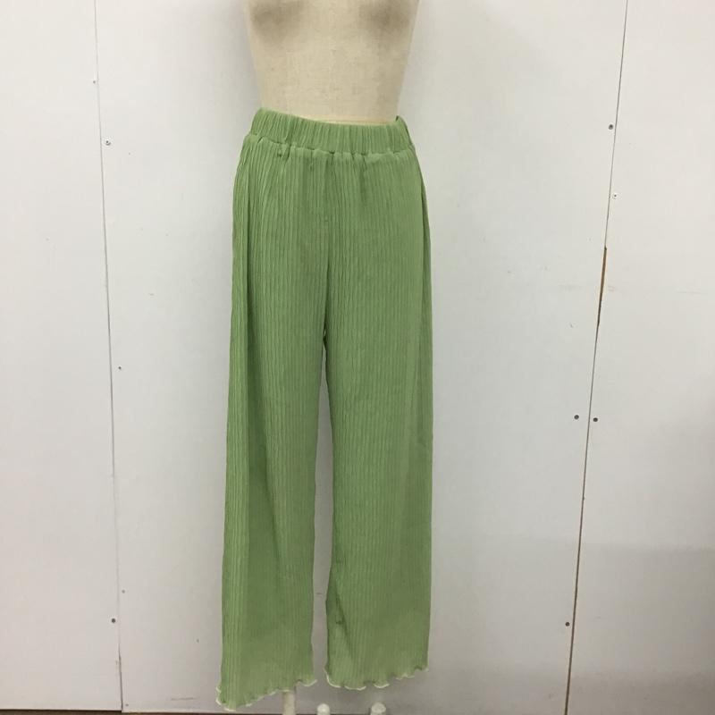 ローリーズファーム LOWRYS FARM ボトムス ボトムス カジュアルパンツ フレアパンツ ワイドパンツ ストレートパンツ FREE 無地 緑 / グリーン / レディース USED 古着 中古 10097927