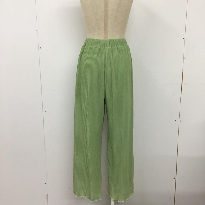 ローリーズファーム LOWRYS FARM ボトムス ボトムス カジュアルパンツ フレアパンツ ワイドパンツ ストレートパンツ FREE 無地 緑 / グリーン / レディース USED 古着 中古 10097927