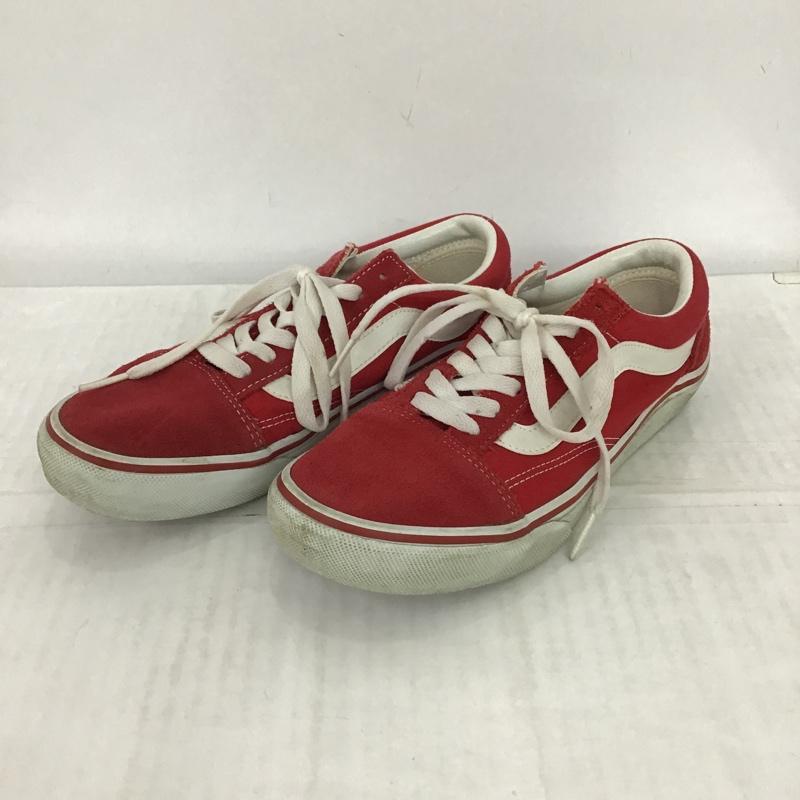 バンズ VANS スニーカー スニーカー V36CL OLD SKOOL オールドスクール 23.5cm 23.5cm ロゴ、文字 赤 / レッド / X 白 / ホワイト / レディース USED 古着 中古 10097966