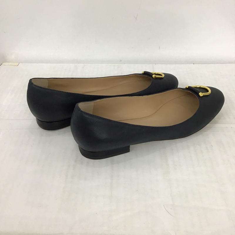 ローレンラルフローレン LAUREN RALPH LAUREN パンプス パンプス フラットシューズ 7.5 無地 紺 / ネイビー / X 金 / ゴールド / レディース USED 古着 中古 10097968